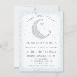 Twinkle Twinkle Little Star Boy Birthday Invite Einladung