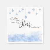 Twinkle Twinkle Little Star Boy Blue Baby Shower Serviette (Vorderseite)