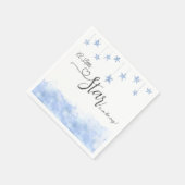 Twinkle Twinkle Little Star Boy Blue Baby Shower Serviette (Ecke)