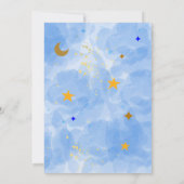 Twinkle Twinkle Little Star Boy Erster Geburtstag Einladung (Rückseite)