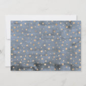 Twinkle Twinkle Little Star Boys Blue Baby Dusche Dankeskarte (Rückseite)