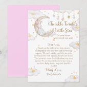 Twinkle Twinkle Little Star Bunny Baby Dusche Dankeskarte (Vorne/Hinten)