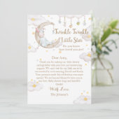 Twinkle Twinkle Little Star Bunny Baby Dusche Dankeskarte (Stehend Vorderseite)