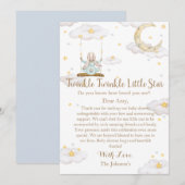 Twinkle Twinkle Little Star Bunny Baby Dusche Dankeskarte (Vorne/Hinten)