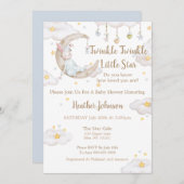 Twinkle Twinkle Little Star Bunny Baby Dusche Einladung (Vorne/Hinten)