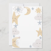 Twinkle Twinkle Little Star Celestial Baby Shower Einladung (Rückseite)