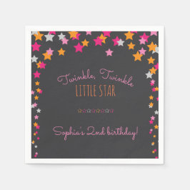 Twinkle Twinkle Little Star Chalkboard Geburtstag Serviette