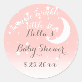 Twinkle Twinkle Little Star Coral Pink Stickers