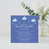 Twinkle Twinkle Little Star Couples Baby Dusche Einladung (Stehend Vorderseite)