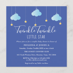Twinkle Twinkle Little Star Couples Baby Dusche Einladung