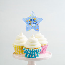 Twinkle Twinkle Little Star Cupcake Toppers Stern-Aufkleber