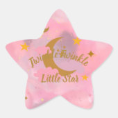Twinkle Twinkle Little Star Cupcake Toppers Stern-Aufkleber (Vorderseite)