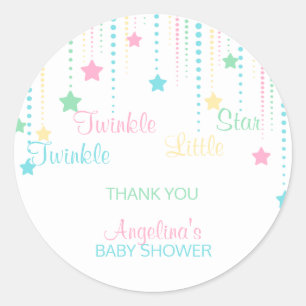 Twinkle Twinkle Little Star - Custom Baby Show Runder Aufkleber