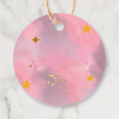 Twinkle Twinkle Little Star Custom Pink Geschenkanhänger (Rückseite)