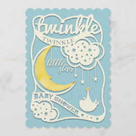 Twinkle Twinkle Little Star Cutout Einladung