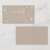 Twinkle Twinkle Little Star Diaper Raffle Ticket Begleitkarte (Vorne/Hinten)