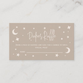 Twinkle Twinkle Little Star Diaper Raffle Ticket Begleitkarte