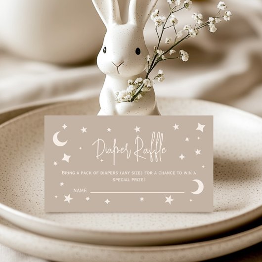 Twinkle Twinkle Little Star Diaper Raffle Ticket Begleitkarte