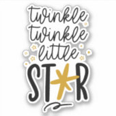 Twinkle Twinkle Little Star Doodle Aufkleber (Vorderseite)