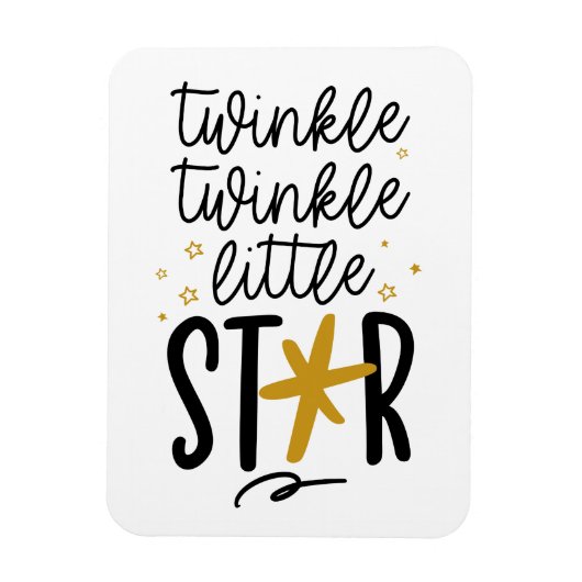 Twinkle Twinkle Little Star Doodle Magnet (Vertikal)