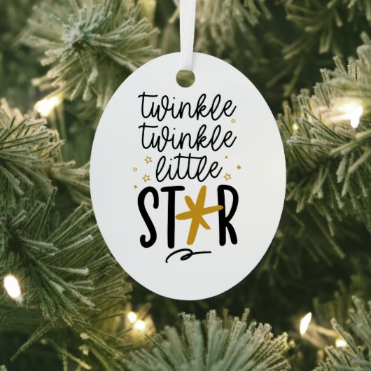 Twinkle Twinkle Little Star Doodle Ornament Aus Metall (InSitu)