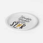 Twinkle Twinkle Little Star Doodle Pappteller (Schrägansicht)