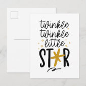 Twinkle Twinkle Little Star Doodle Postkarte (Vorne/Hinten)