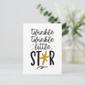 Twinkle Twinkle Little Star Doodle Postkarte (Stehend Vorderseite)