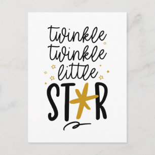 Twinkle Twinkle Little Star Doodle Postkarte
