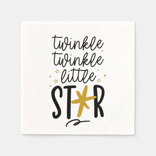 Twinkle Twinkle Little Star Doodle Serviette (Vorderseite)