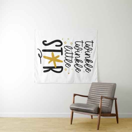 Twinkle Twinkle Little Star Doodle Wandteppich (Beispiel (Horizontal))