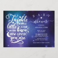 Twinkle Twinkle Little Star Dusche Baby Einladung
