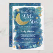 Twinkle Twinkle Little Star Dusche von Mail Einladung (Vorne/Hinten)