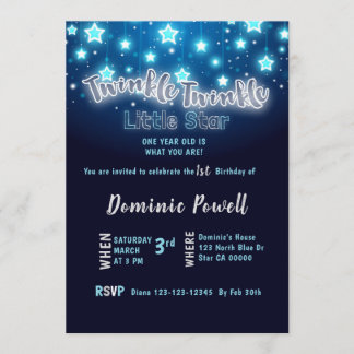 Twinkle Twinkle Little Star Einladung