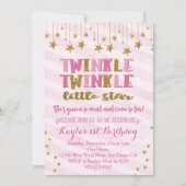 Twinkle Twinkle Little Star Einladung Pink (Vorderseite)