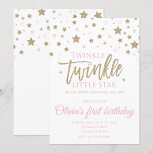 Twinkle Twinkle Little Star Einladung zum ersten G