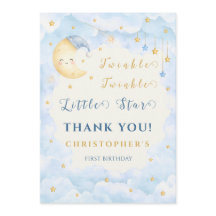 Twinkle Twinkle Little Star Erster Geburtstag Blau