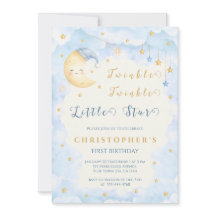 Twinkle Twinkle Little Star Erster Geburtstag Blau