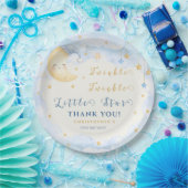 Twinkle Twinkle Little Star Erster Geburtstag Blau Pappteller (Party)