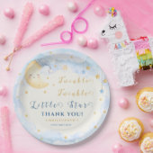 Twinkle Twinkle Little Star Erster Geburtstag Blau Pappteller (Party)