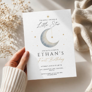 Twinkle Twinkle Little Star Erster Geburtstag Einladung