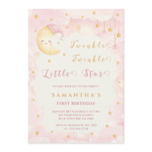 Twinkle Twinkle Little Star Erster Geburtstag Pink
