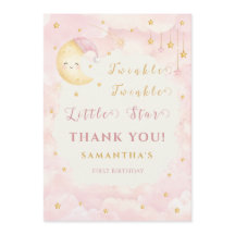 Twinkle Twinkle Little Star Erster Geburtstag Rosa