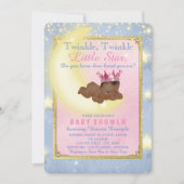 Twinkle Twinkle Little Star Ethnic Baby Dusche Einladung (Vorderseite)