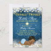 Twinkle Twinkle Little Star Ethnic Boy Baby Dusche Einladung (Vorderseite)