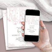 Twinkle Twinkle Little Star Fairy Pink Baby Dusche Einladung