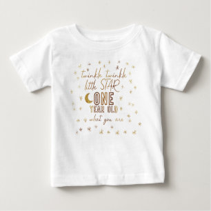 Twinkle Twinkle Little Star First Geburtstag Baby T-shirt