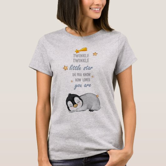 Twinkle, Twinkle Little Star für schlafenden Pingu T-Shirt (Vorderseite)