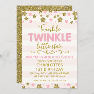 Twinkle twinkle Little Star Geburtstag Einladung