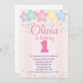 Twinkle Twinkle Little Star Geburtstag Einladung (Vorne/Hinten)